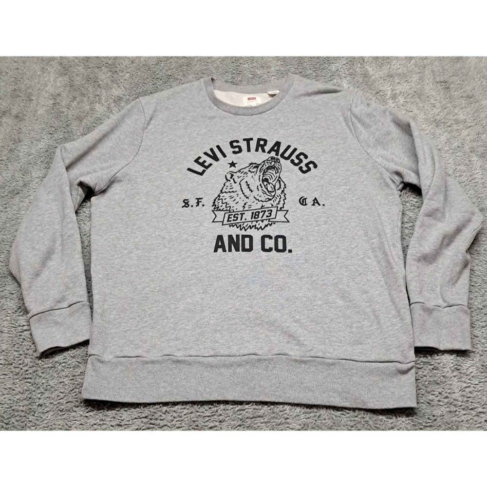 Levi's Sweatshirt Men's XL Relaxed Graphic Logo Pullover Long Sleeve Shirt 1873